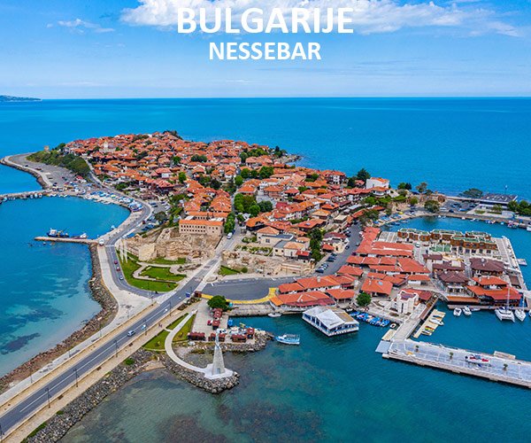 Oude stad Nessebar aan zee